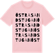 Pink Cotton t-shirt med Östra Sandstugan ordlek t-shirt