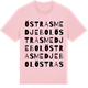 Pink Cotton t-shirt med Östra Smedjebol ordlek t-shirt