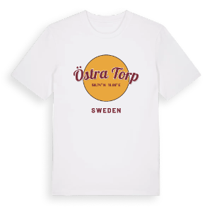 Östra Torp cirkel t-shirt – ekologisk bomull t-shirt från Pinshirt