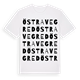 White t-shirt med Östra Vegred ordlek t-shirt