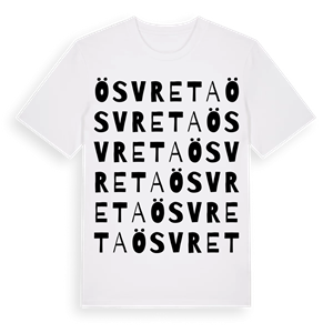 Ösvreta ordlek t-shirt – ekologisk bomull t-shirt från Pinshirt
