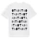 White t-shirt med Otahita ordlek t-shirt