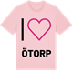Pink Cotton t-shirt med Jag älskar Ötorp t-shirt stort tryck
