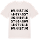 Vintage White t-shirt med Ovanstugan ordlek t-shirt