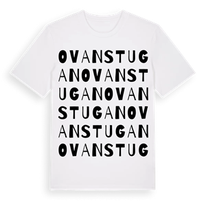 Ovanstugan ordlek t-shirt – ekologisk bomull t-shirt från Pinshirt