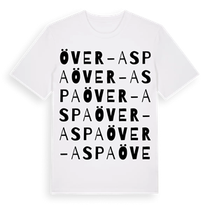 Över-Aspa ordlek t-shirt – ekologisk bomull t-shirt från Pinshirt