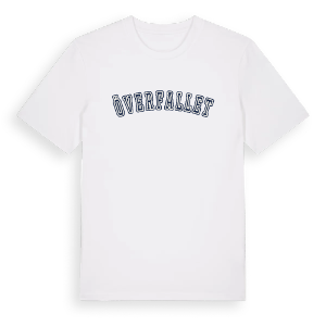 Överfallet college t-shirt – ekologisk bomull t-shirt från Pinshirt