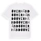 White t-shirt med Överhändö ordlek t-shirt