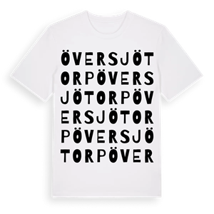 Översjötorp ordlek t-shirt – ekologisk bomull t-shirt från Pinshirt