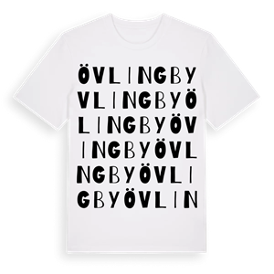 Övlingby ordlek t-shirt – ekologisk bomull t-shirt från Pinshirt