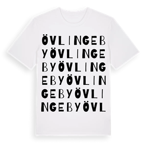 Övlingeby ordlek t-shirt – ekologisk bomull t-shirt från Pinshirt