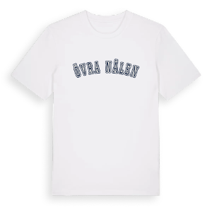 Övra Nälen college t-shirt – ekologisk bomull t-shirt från Pinshirt