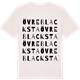 Vintage White t-shirt med Övre Blacksta ordlek t-shirt