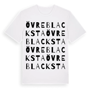 Övre Blacksta ordlek t-shirt – ekologisk bomull t-shirt från Pinshirt