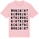 Pink Cotton t-shirt med Övre Gärtre ordlek t-shirt