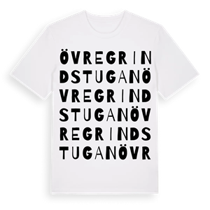 Övre Grindstugan ordlek t-shirt – ekologisk bomull t-shirt från Pinshirt
