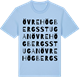Blue Soul t-shirt med Övre Högbergsstugan ordlek t-shirt