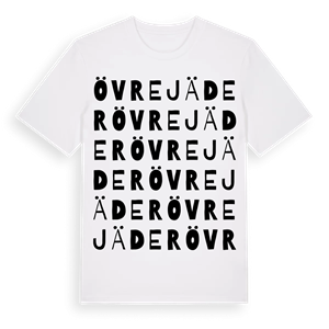 Övre Jäder ordlek t-shirt – ekologisk bomull t-shirt från Pinshirt