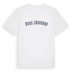 Övre Lörstorp college t-shirt – ekologisk bomull t-shirt från Pinshirt