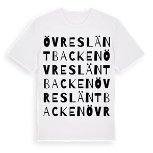 Övre Släntbacken ordlek t-shirt – ekologisk bomull t-shirt från Pinshirt