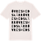 Vintage White t-shirt med Övre Smedskärr ordlek t-shirt