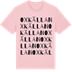 Pink Cotton t-shirt med Oxkällan ordlek t-shirt