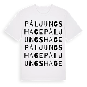 Påljungshage ordlek t-shirt – ekologisk bomull t-shirt från Pinshirt