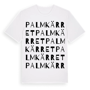 Palmkärret ordlek t-shirt – ekologisk bomull t-shirt från Pinshirt