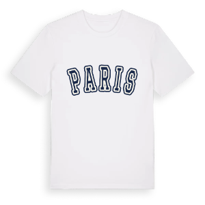 Paris college t-shirt – ekologisk bomull t-shirt från Pinshirt