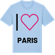 Blue Soul t-shirt med Jag älskar Paris t-shirt stort tryck