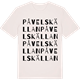 Vintage White t-shirt med Påvelskällan ordlek t-shirt