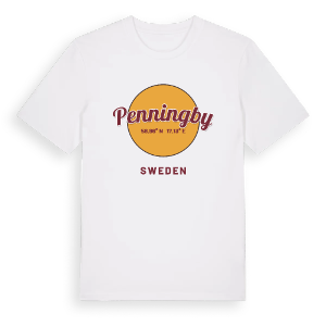 Penningby cirkel t-shirt – ekologisk bomull t-shirt från Pinshirt