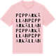 Pink Cotton t-shirt med Pepparkällan ordlek t-shirt