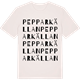 Vintage White t-shirt med Pepparkällan ordlek t-shirt