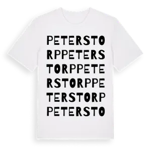 Peterstorp ordlek t-shirt – ekologisk bomull t-shirt från Pinshirt
