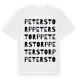 White t-shirt med Peterstorp ordlek t-shirt