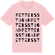Pink Cotton t-shirt med Pettersstugan ordlek t-shirt