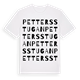 White t-shirt med Pettersstugan ordlek t-shirt