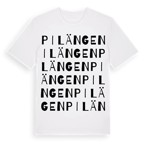 Pilängen ordlek t-shirt – ekologisk bomull t-shirt från Pinshirt