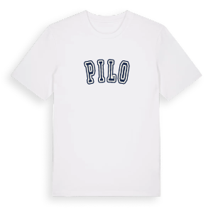 Pilo college t-shirt – ekologisk bomull t-shirt från Pinshirt