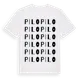 White t-shirt med Pilo ordlek t-shirt