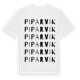 White t-shirt med Piparvik ordlek t-shirt