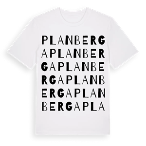 Planberga ordlek t-shirt – ekologisk bomull t-shirt från Pinshirt