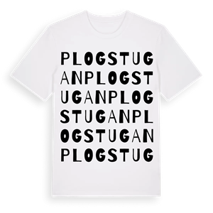 Plogstugan ordlek t-shirt – ekologisk bomull t-shirt från Pinshirt