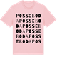 Pink Cotton t-shirt med Posseboda ordlek t-shirt