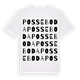 White t-shirt med Posseboda ordlek t-shirt