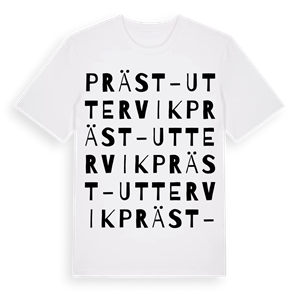 Präst-Uttervik ordlek t-shirt – ekologisk bomull t-shirt från Pinshirt