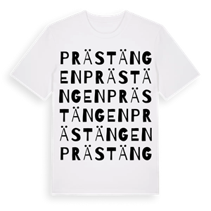 Prästängen ordlek t-shirt – ekologisk bomull t-shirt från Pinshirt