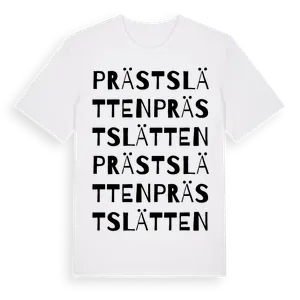 Prästslätten ordlek t-shirt – ekologisk bomull t-shirt från Pinshirt