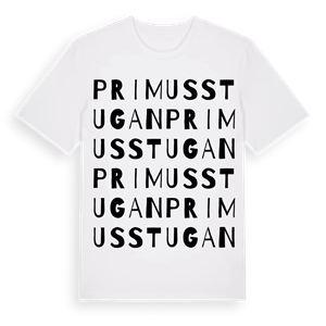 Primusstugan ordlek t-shirt – ekologisk bomull t-shirt från Pinshirt